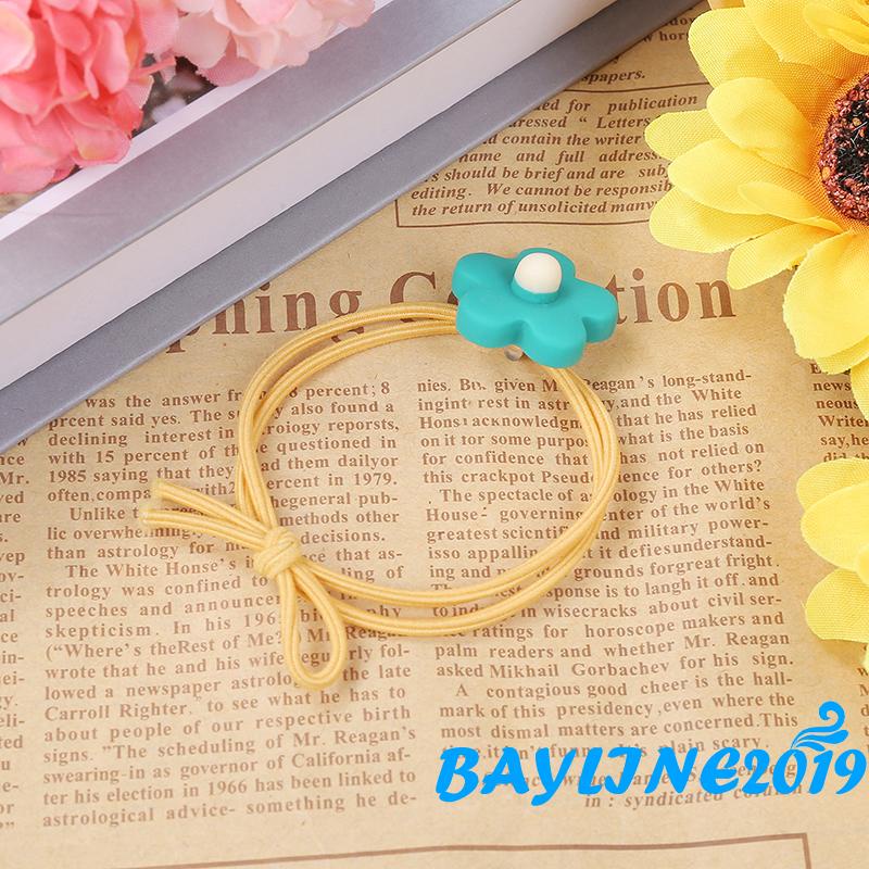 Dây buộc tóc cao su đính hoa dễ thương cho nữ