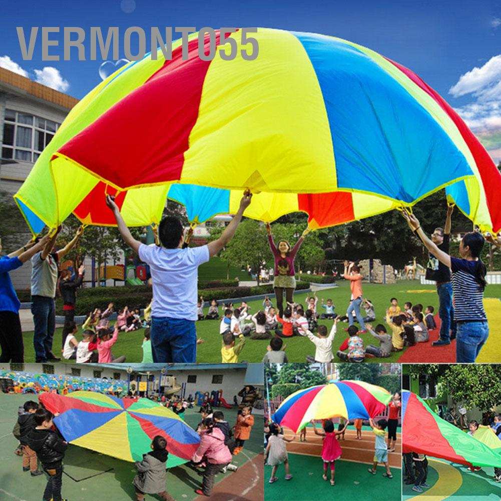 Hot Deals1.8m Jump-sack Rainbow Umbrella Kids Play Parachute Sport Activity Game AccessorySpot ExpressVermont055