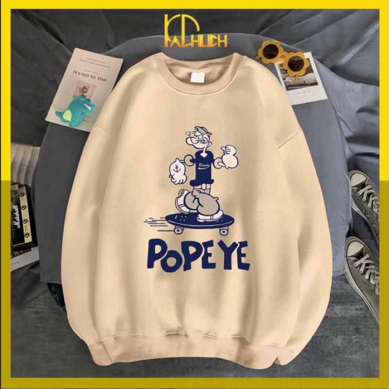 ÁO SWEATER NỈ IN POPEYE