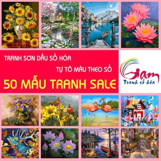 Tranh sơn dầu số hoá tự tô màu Sale - Tổng hợp tranh số hóa Gam bán chạy hot trend 2021