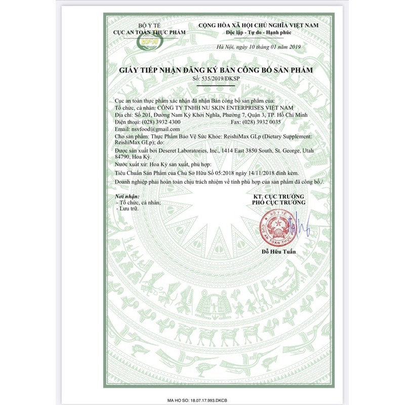 Linh Chi Rieshimax Nuskin hàng chuẩn