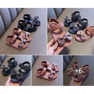 Sandal nơ quai dù bé gái
