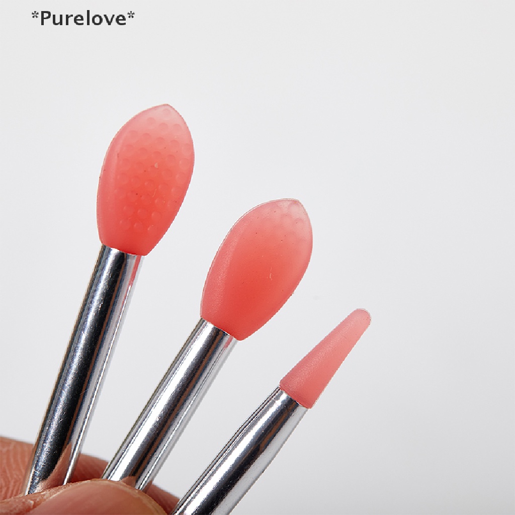 Bộ 3 Cọ Silicone Đắp Mặt Nạ Môi Chống Bụi Kèm Vỏ Hút Tiện Dụng