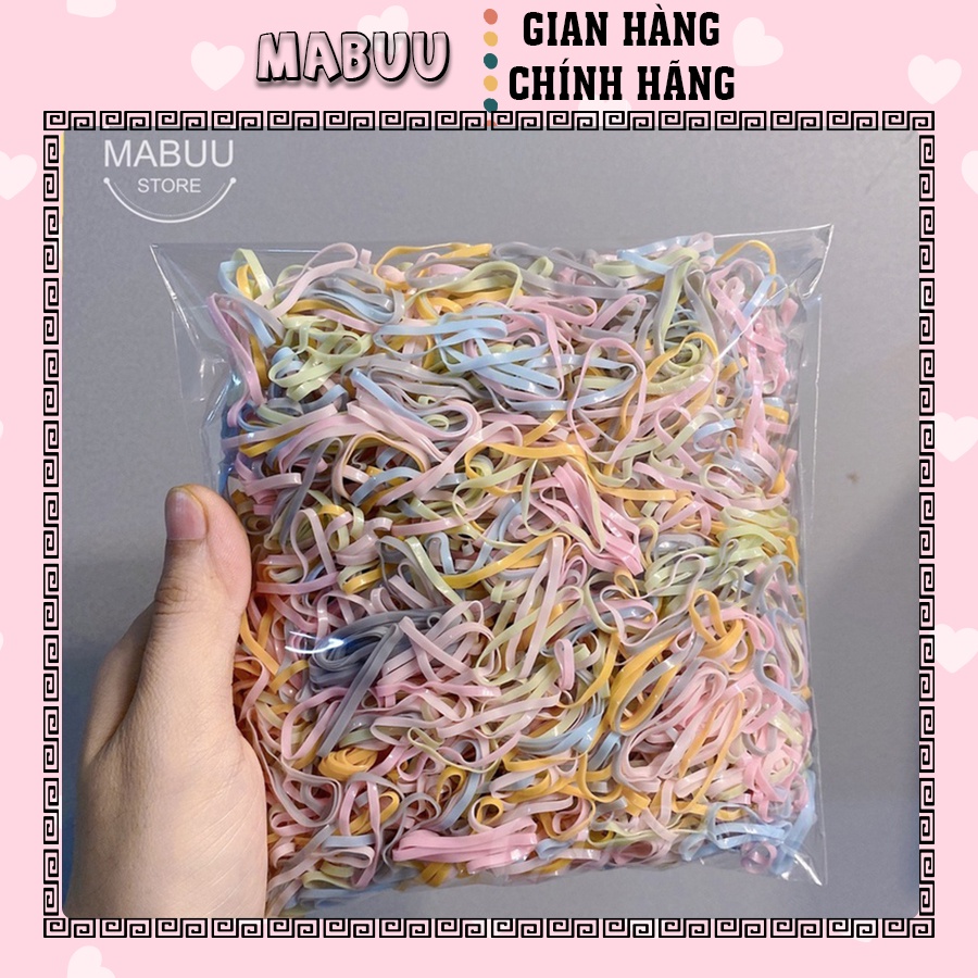 [Mã FAMARAL2 giảm 10K đơn 50K]100g Chun cột tóc màu Pastel Bản trung/ Mabuustore 6033