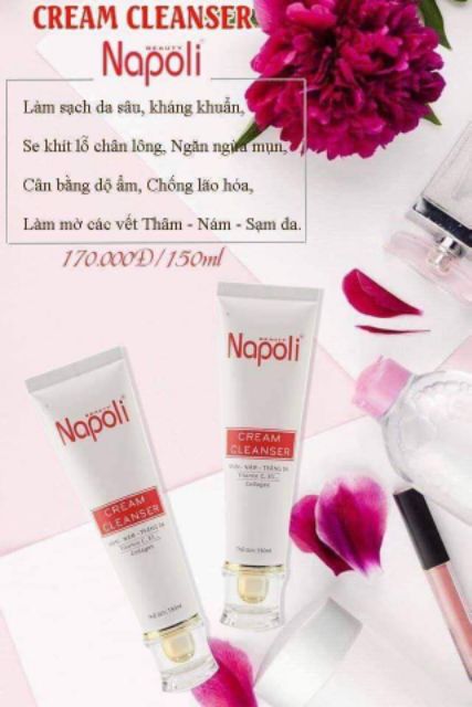 CREAM CLEANSER NAPOLI Kem Rửa Mặt 🍓Chính Hãng 🍓 Sữa Rửa Mặt Napoli Của Hải Âu Việt