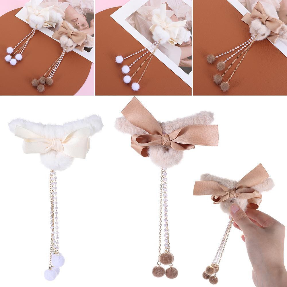 MELODG Kẹp Tóc Đuôi Ngựa Đính Nơ Thời Trang Thu Đông