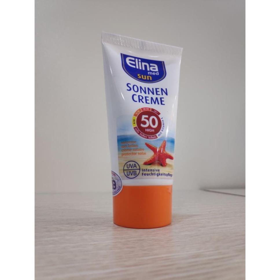[GIÁ GỐC] SPF 50+ Elina Med Sun Sonnen Creme kem chống nắng hiệu quả - Dạng tuýp 50ml