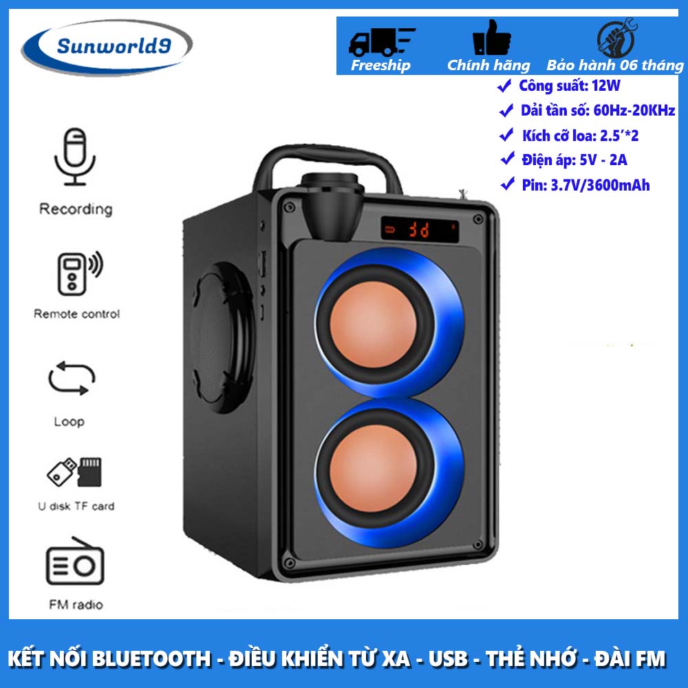 Loa Bluetooth Cao Cấp RS A20 Haoyes, Loa Máy Tính Mini, Âm Thanh To, Âm Trầm Bass Cực Mạnh,lao karaoke mới