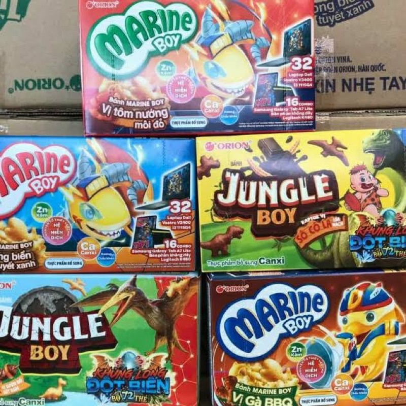 COMBO 10 HỘP BÁNH CÁ MARINE BOY 35g - Mix vị