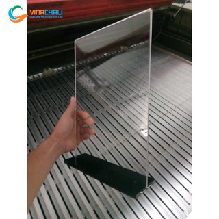 Kệ Menu Mica A4 - Đế lùa 02 mặt loại cao cấp