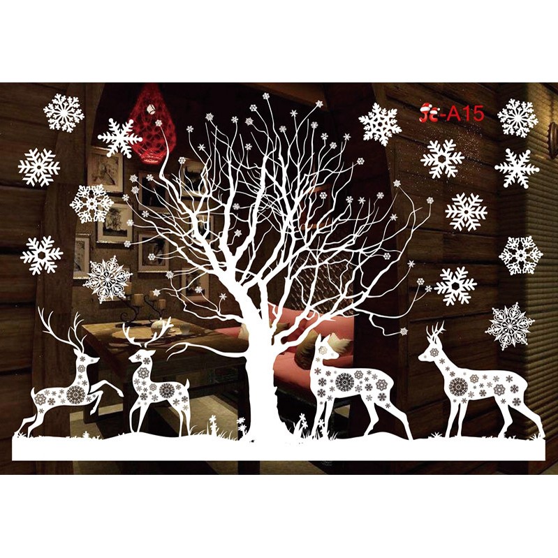 [ HCM ] Decal trang trí giáng sinh noel 2020 trang trí trên mặt phẳng 120 x 80 cm