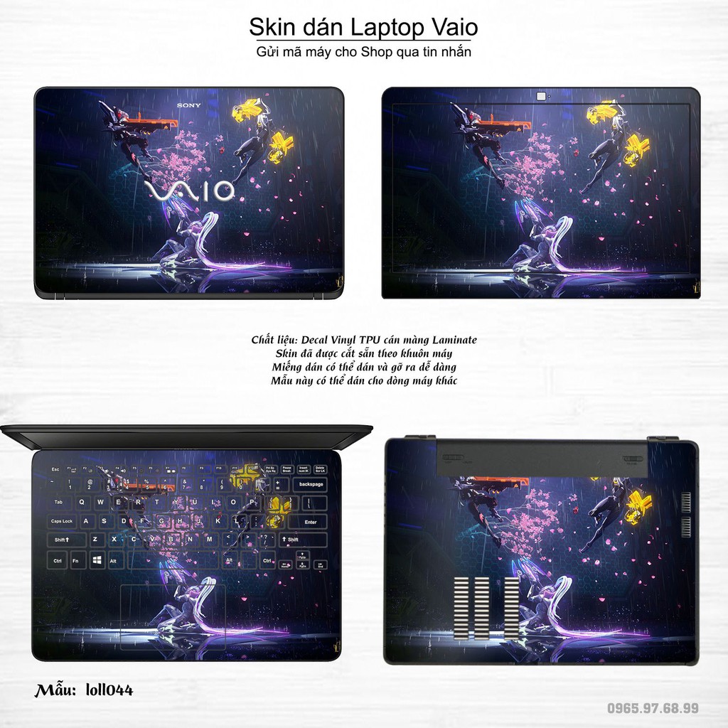 Skin dán Laptop Sony Vaio in hình Liên Minh Huyền Thoại nhiều mẫu 6 (inbox mã máy cho Shop)