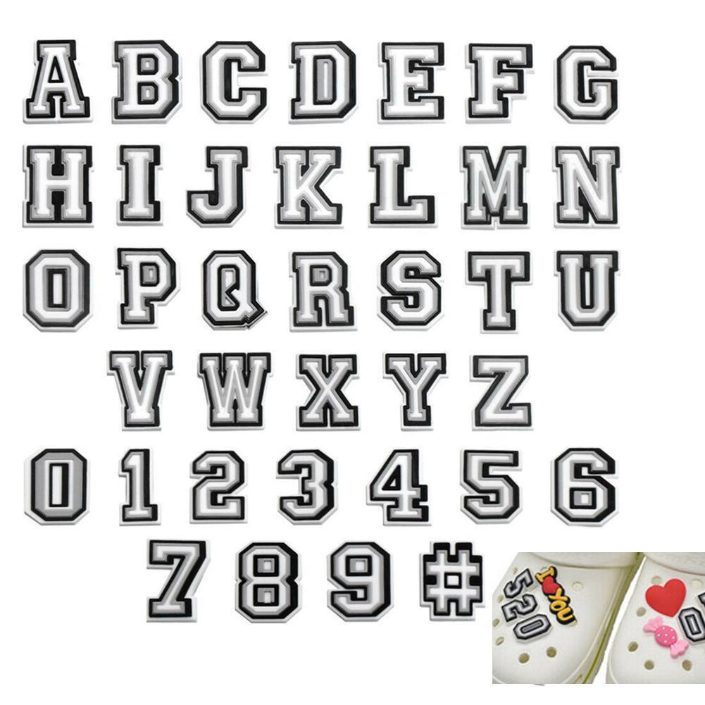 Crocs jibbitz Bảng Chữ Cái / Bảng Chữ Cái (A-Z&amp;0-9) Ghim V8H5
