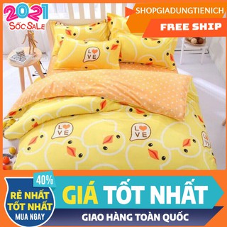 Bộ 5 món vỏ chăn ga gối vit vàng m6/m8