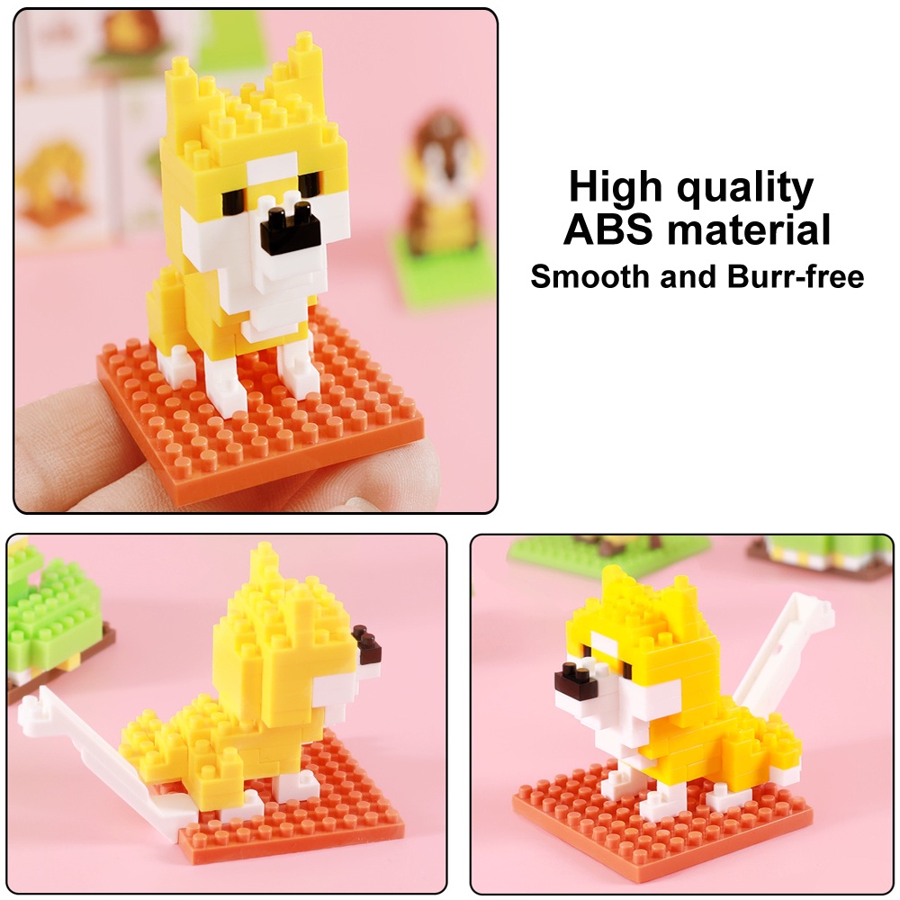 Đồ chơi lắp ráp nano BP MART hình rùa/hươu cao cổ/cáo/ngựa tự ráp thủ công dành cho bé