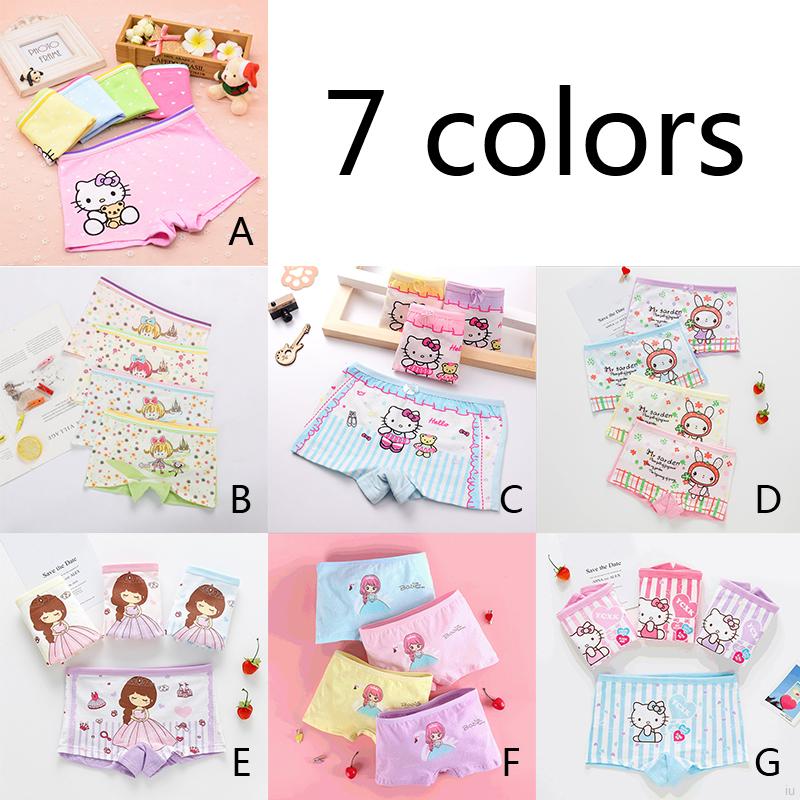 Quần Lót Cotton Mềm Mại Họa Tiết Hello Kitty Cho Bé Gái