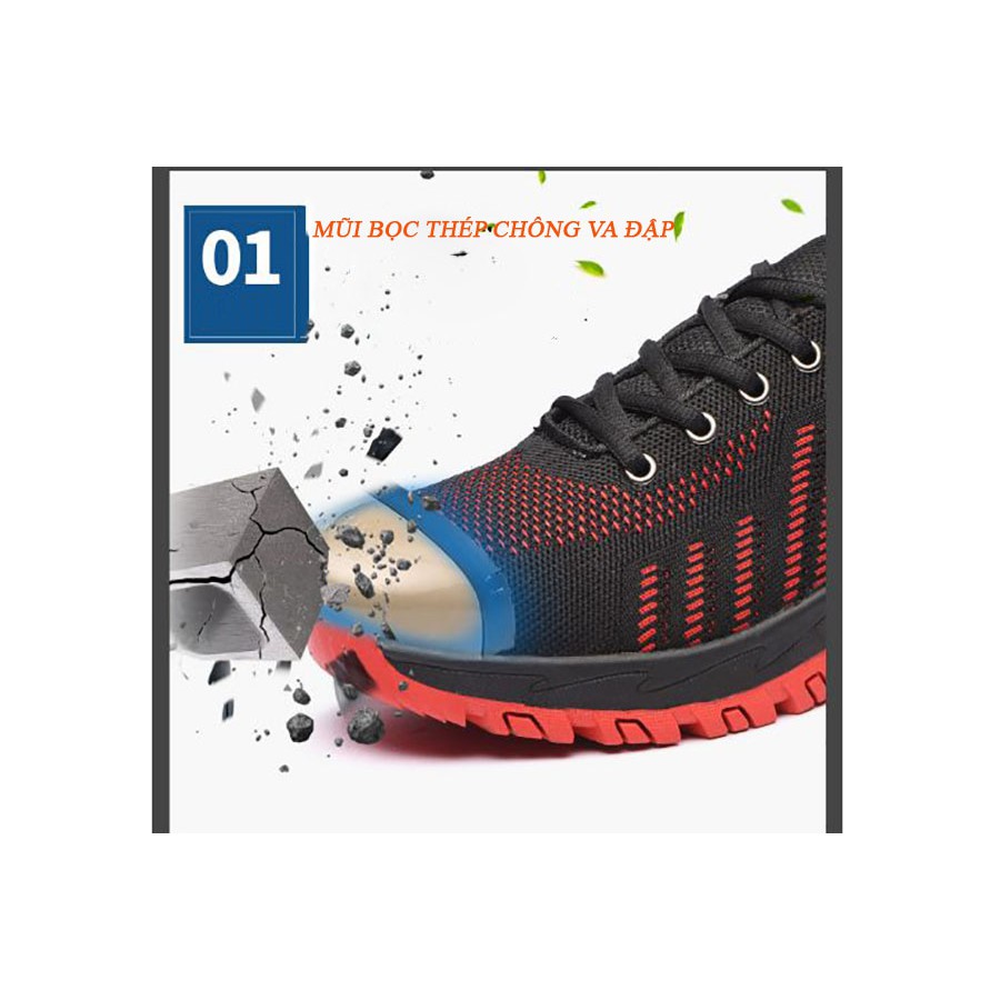 GIÁ HỦY DIỆT] Giày Bảo Hộ Lao Động Thời Trang 2TH-BD064 Màu Đỏ | BigBuy360 - bigbuy360.vn