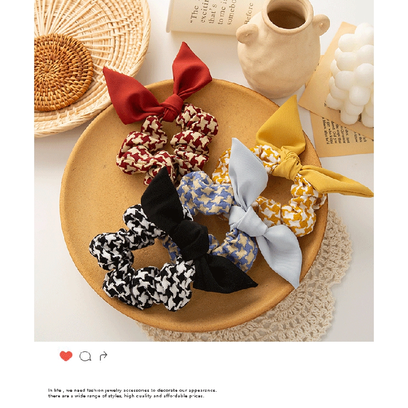 Dây Cột Tóc Đính Nơ Xinh Xắn Kiểu Pháp Cho Nữ