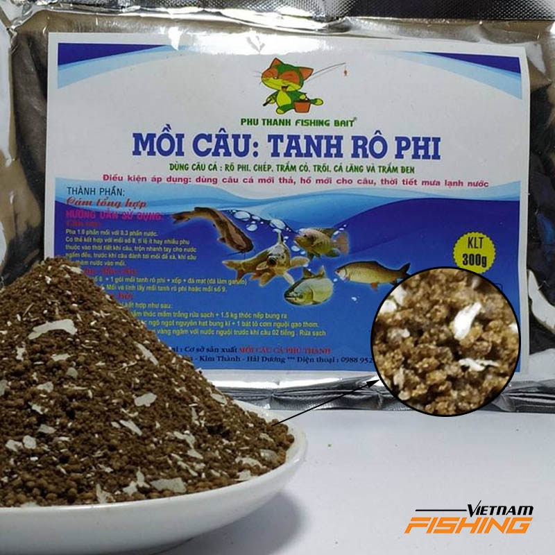 Mồi câu cá phú thành - Tanh Rô Phi - Tanh Ốc Hến