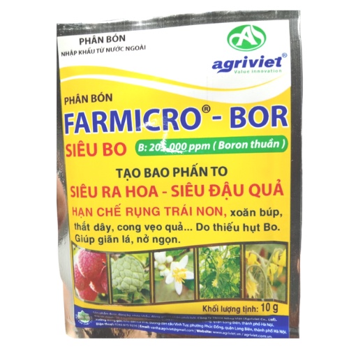 Phân bón lá siêu ra hoa, siêu đậu quả FARMICRO-BOR