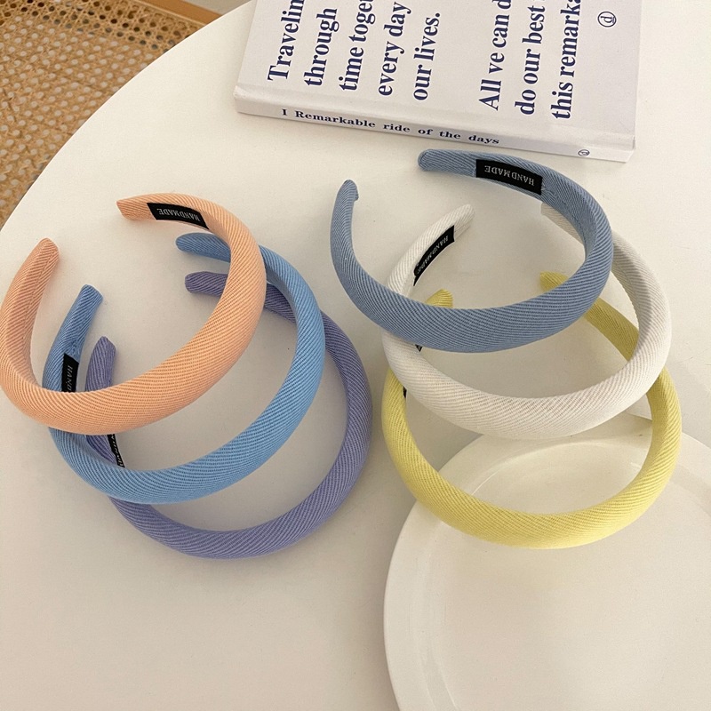 Cài tóc vải màu trơn đơn giản thời trang