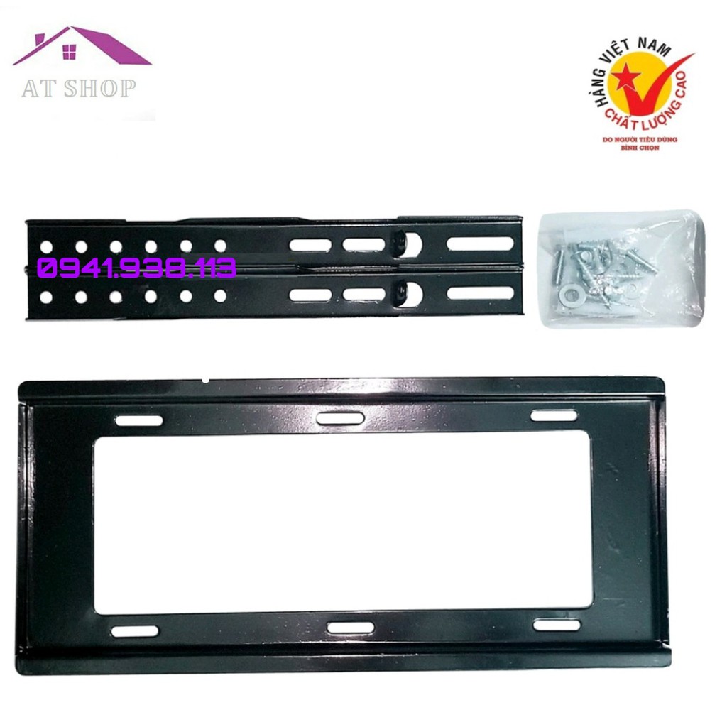 Giá treo tivi, Kệ treo tivi thẳng tường dày đẹp cho mọi hãng tivi từ 14inch-65inch đi kèm ốc vít, Bảo hành 12 tháng