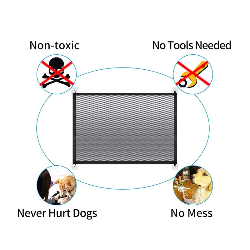 Lưới Chặn Cầu Thang Tiện Dụng Cho Thú Cưng 110x72cm