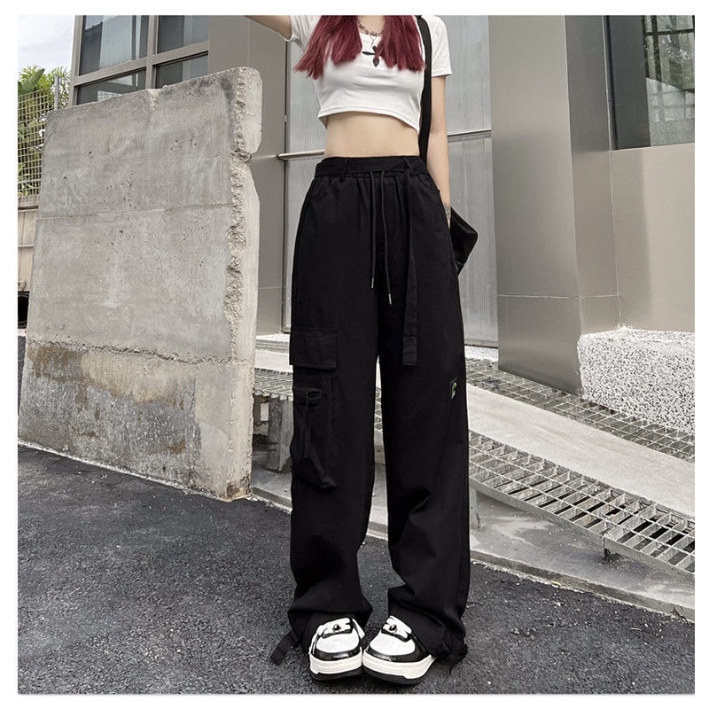 Quần Yếm Jean Dài Ống Rộng Phong Cách retro Thời Trang Cho Nữ