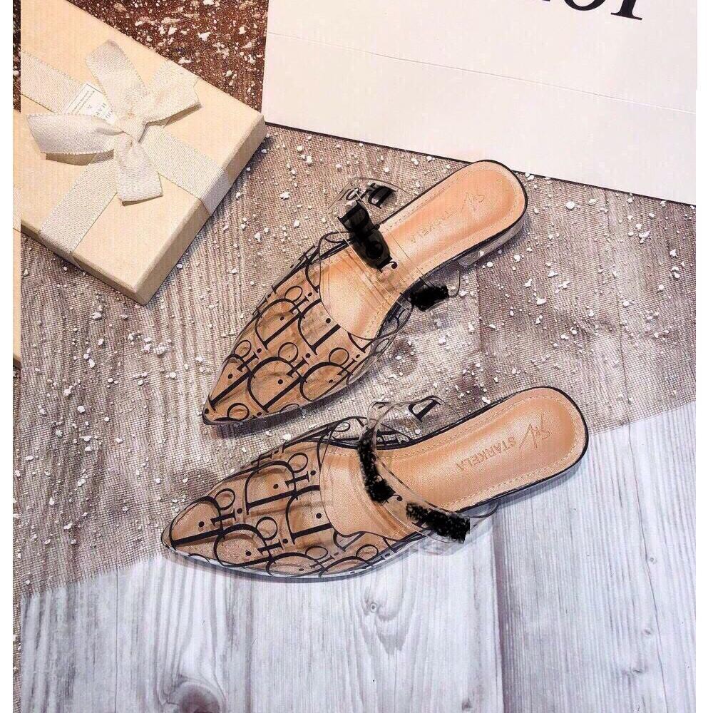 FREESHIP_ GIÀY SỤC QUAI TRONG HỌA TIẾT CHỮ DR CỰC XINH (M6182) KHO GIAY PHƯƠNG LINH