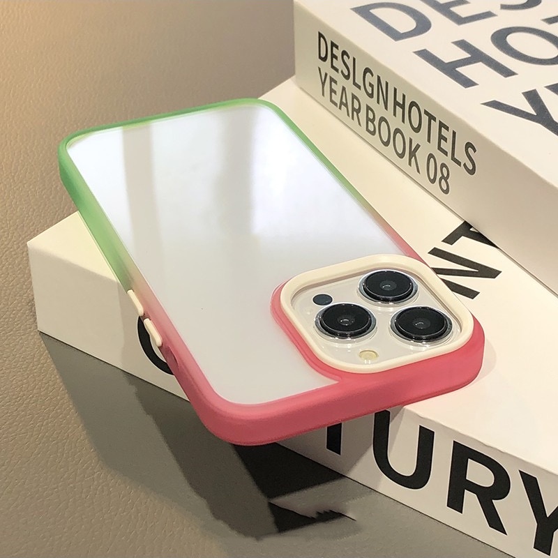 Ốp Điện Thoại TPU Acrylic Màu Gradient Chất Lượng Cao Cho iPhone 14 Pro Max 11 Pro Max 12 Pro Max 13 Pro Max