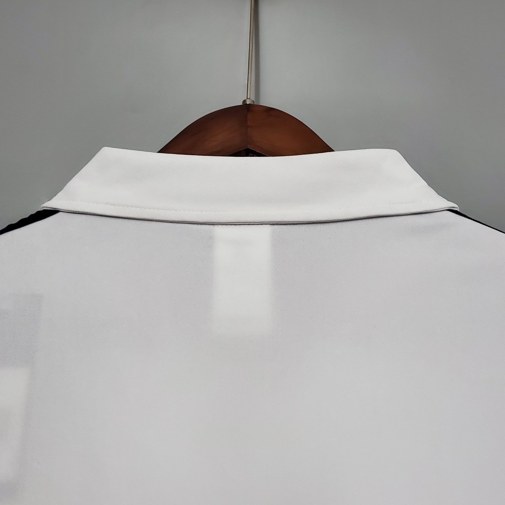 Áo đồng phục đá banh tay dài in logo Real Madrid 01-02 phong cách retro