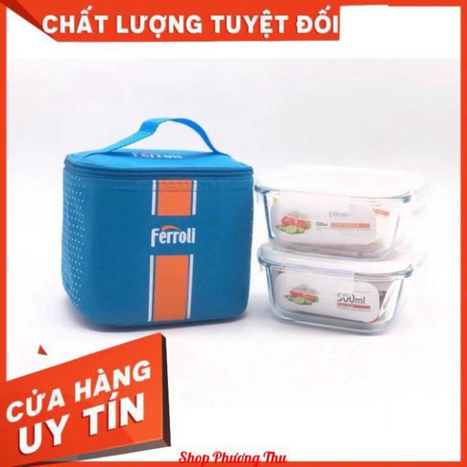 [COMBO 2] Hộp Đựng Cơm FERROLI Thủy Tinh