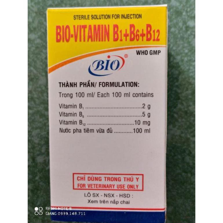 VITAMIN 3B BIO B1- B6 - B12 CHAI 50ML