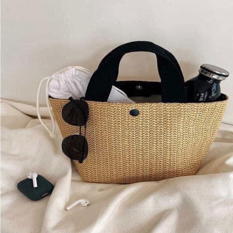 ❤️Túi Cói Đi Biển❤️Túi Xách Cói Mềm Mini Đi Biển Siêu Hot Summer