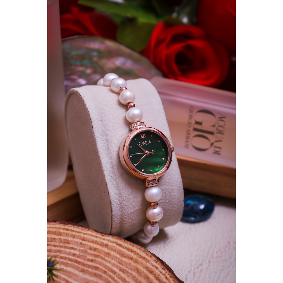 Đồng Hồ Nữ JA-1346D Julius Hàn Quốc (Xanh)