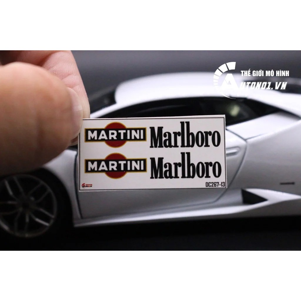 DECAL NƯỚC TEM MARTINI - MARLBORO CHO Ô TÔ 1:24 DC267-13