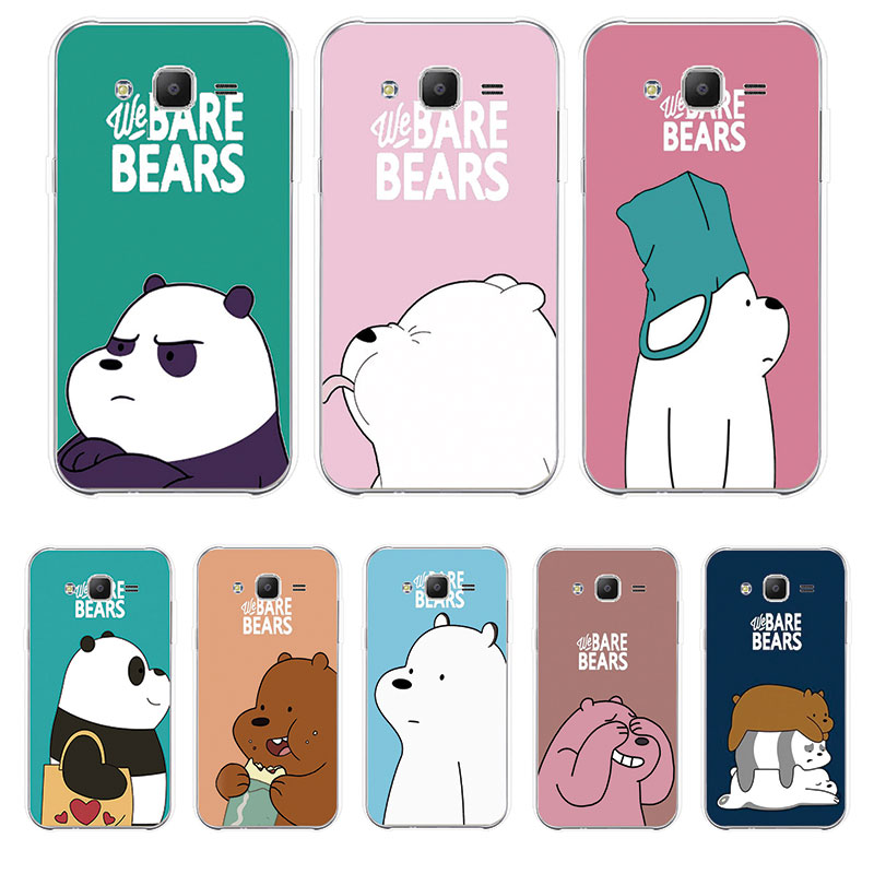 Samsung Galaxy J3 J5 J7 2015 2016 Soft TPU Silicone Phone Case Cover Three Bare Bears 2