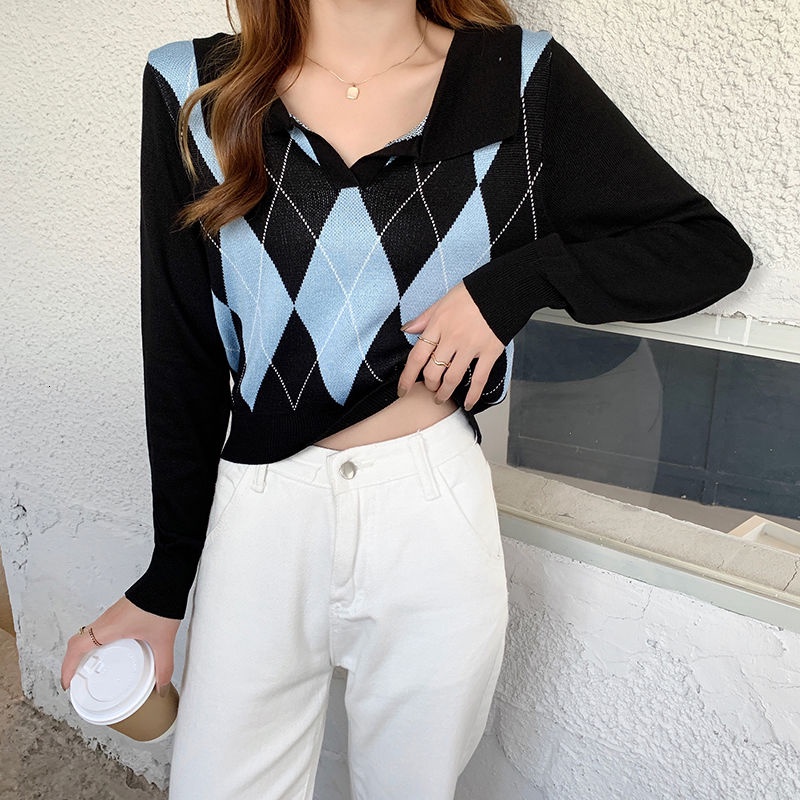 Áo dệt kim tay dài đính đá thời trang cho nữ