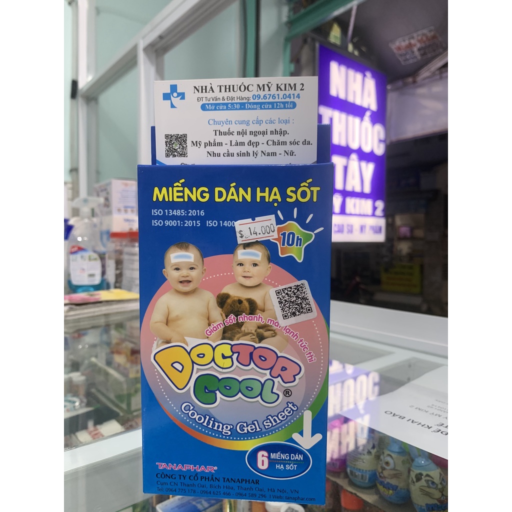 Miếng dán hạ sốt Docter Cool (Hộp 6 miếng dán) - Nguồn gốc thảo dược