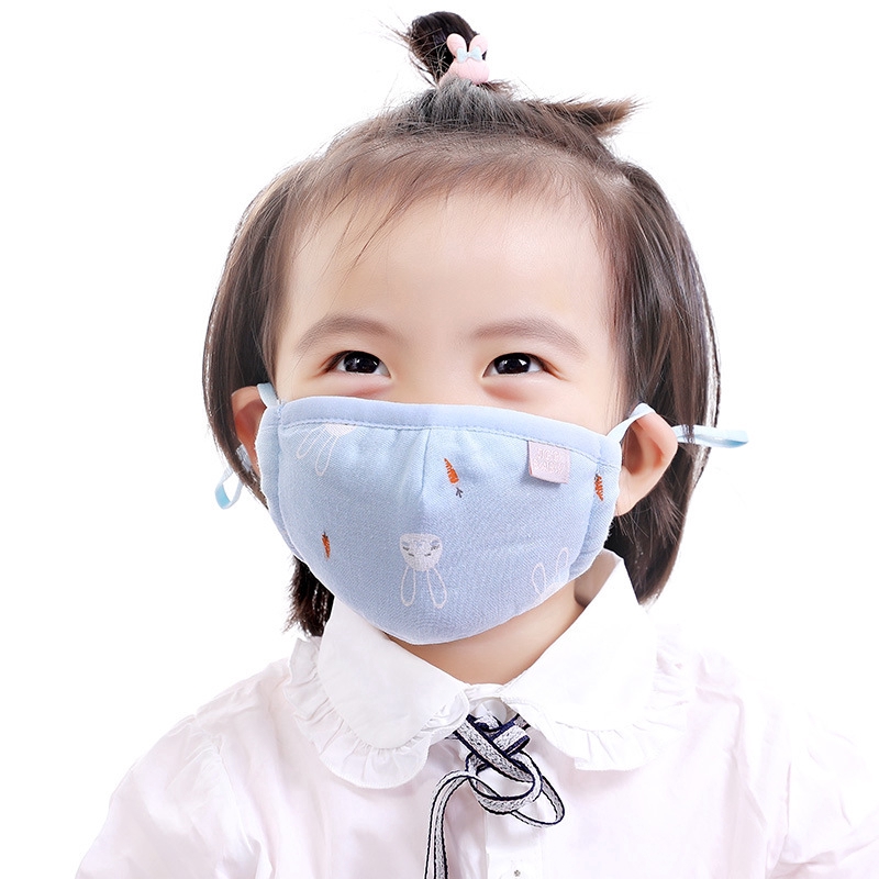 (Hàng Mới Về) Khẩu Trang Cotton Chống Bụi Cho Trẻ Em Jp6 Có Dây Đeo Điều Chỉnh Được