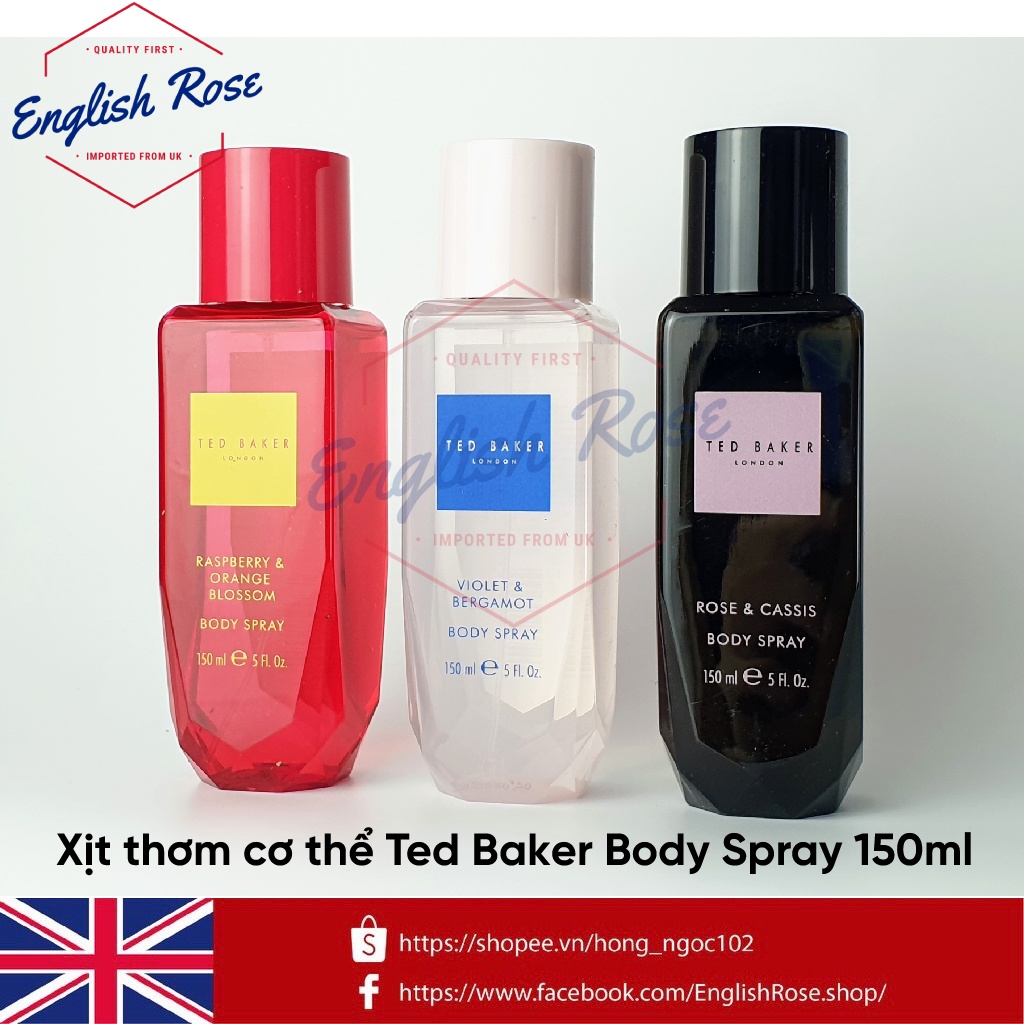 Xịt thơm cơ thể Ted Baker body spray 150ml