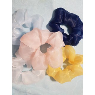 Dây cột tóc - dây buộc tóc vải scunchies voan kính loại đẹp (ảnh thật)