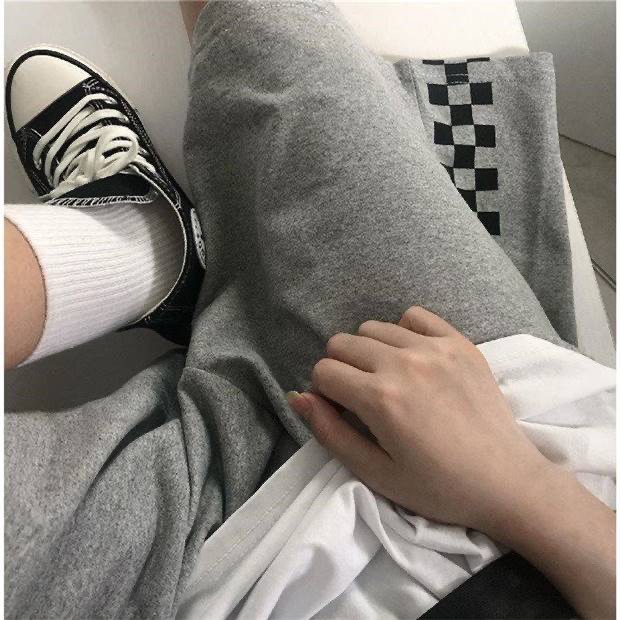 Quần short thun nam nữ HM1986, Quần Đùi Unisex sọc caro phong cách QT105