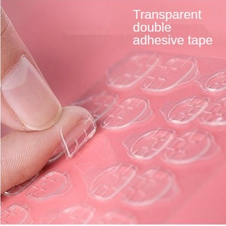 Waterproof double-sided transparent nail stickers