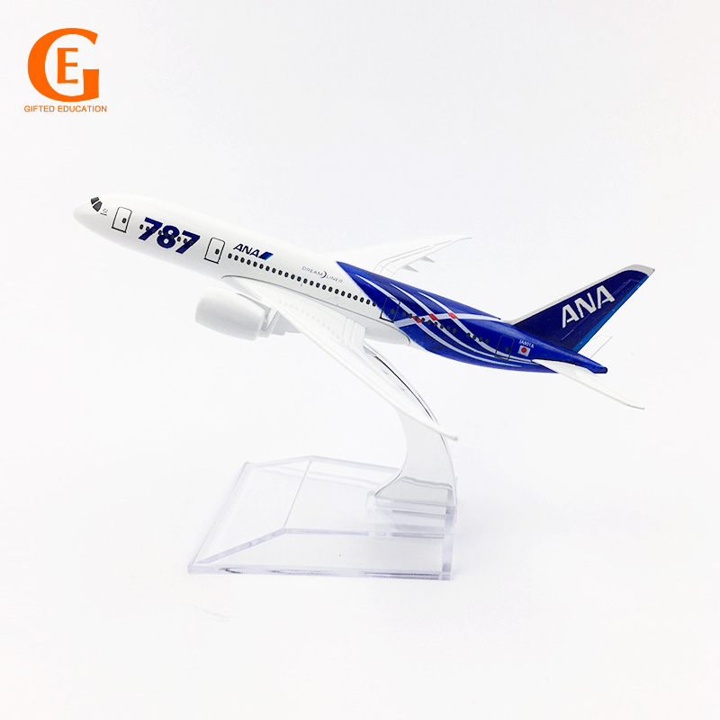 Mô Hình Máy Bay Nippon Boeing 787 ANA B787 Kích Thước 16CM
