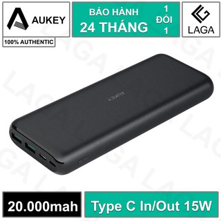  Pin Sạc Dự Phòng Aukey 20000mAh 2 Cổng AiPower Tích Hợp Cổng Type C In/Out 15W - PB-XN20