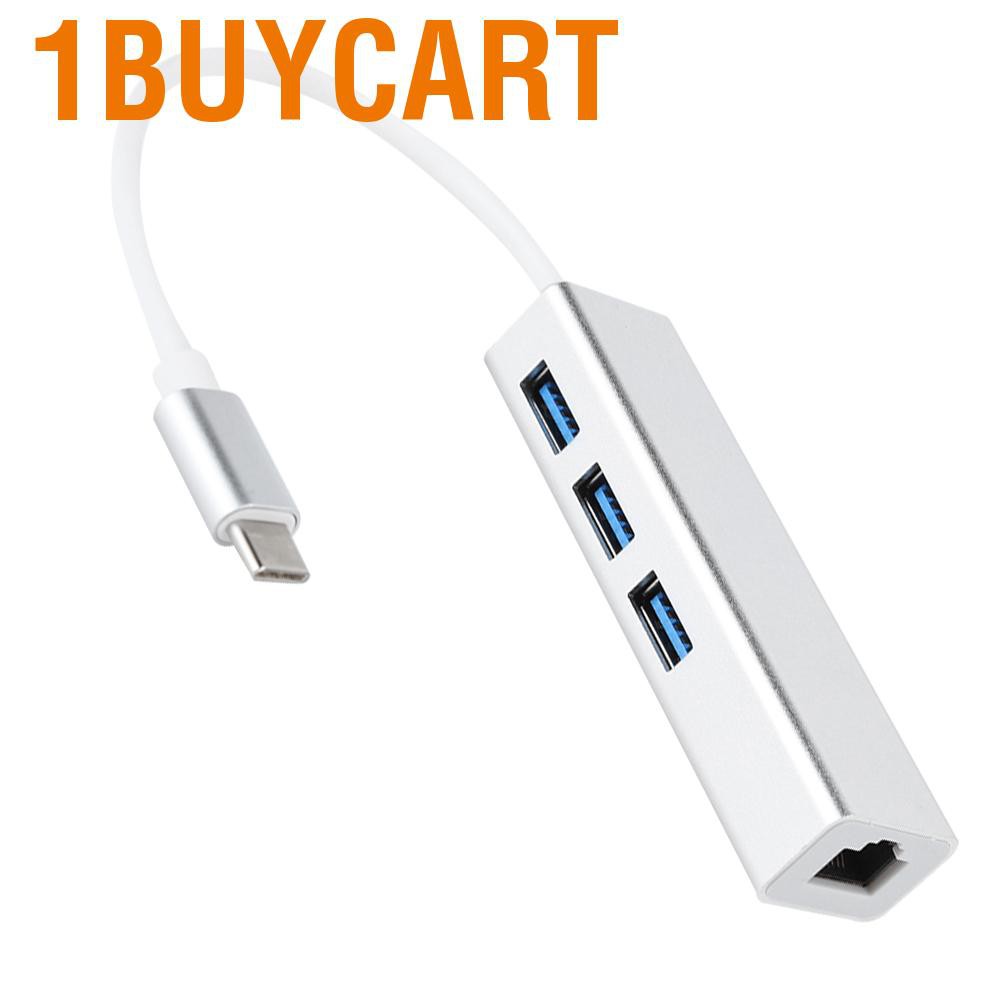 Cáp Chuyển Đổi Usb 3.0 Sang 3 Cổng 10 / 100 1000 Mbps Rj45 Gigabit Type C Lan Cho Win Xp Vista Win7 Win8 Win8.1 Win10 Os X Android Linux