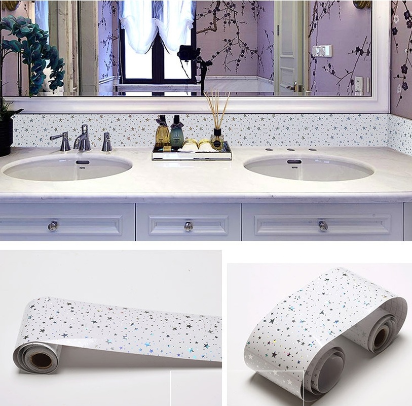 Cuộn 5M Giấy Dán Tường Tự Dính Chống Thấm Nước Họa Tiết Vân Đá Cẩm Thạch Trang Trí Nhà Cửa DIY