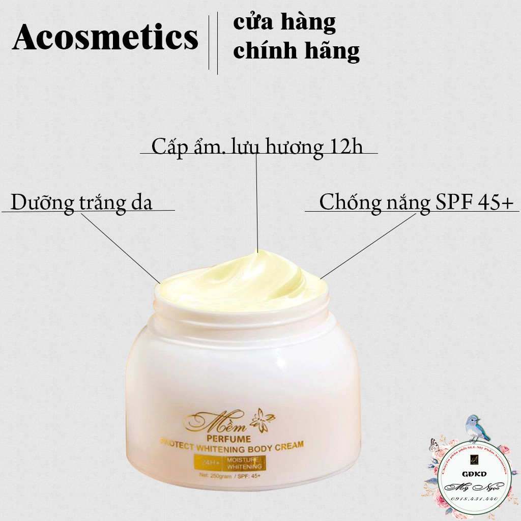 Kem Body Mềm ACOSMETICS, dưỡng trắng da toàn thân, giúp da trắng sáng, mềm mịn chỉ sau 10 ngày sử dụng