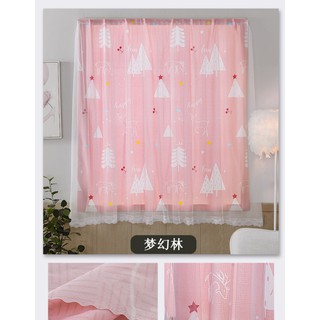 Rèm dán 2 lớp họa tiết dễ thương (SIZE NHỎ)